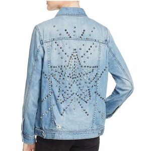 BLANKNYC Studded Denim Jacket with Star Design